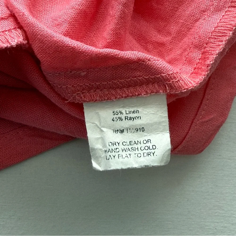Show Me Your Mumu Hendrix Shorts XL Coral Pink Linen‎ Blend High Waist EXCELLENT